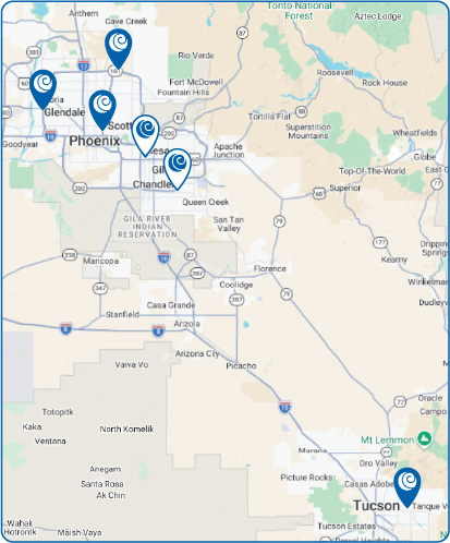 Arizona locations map